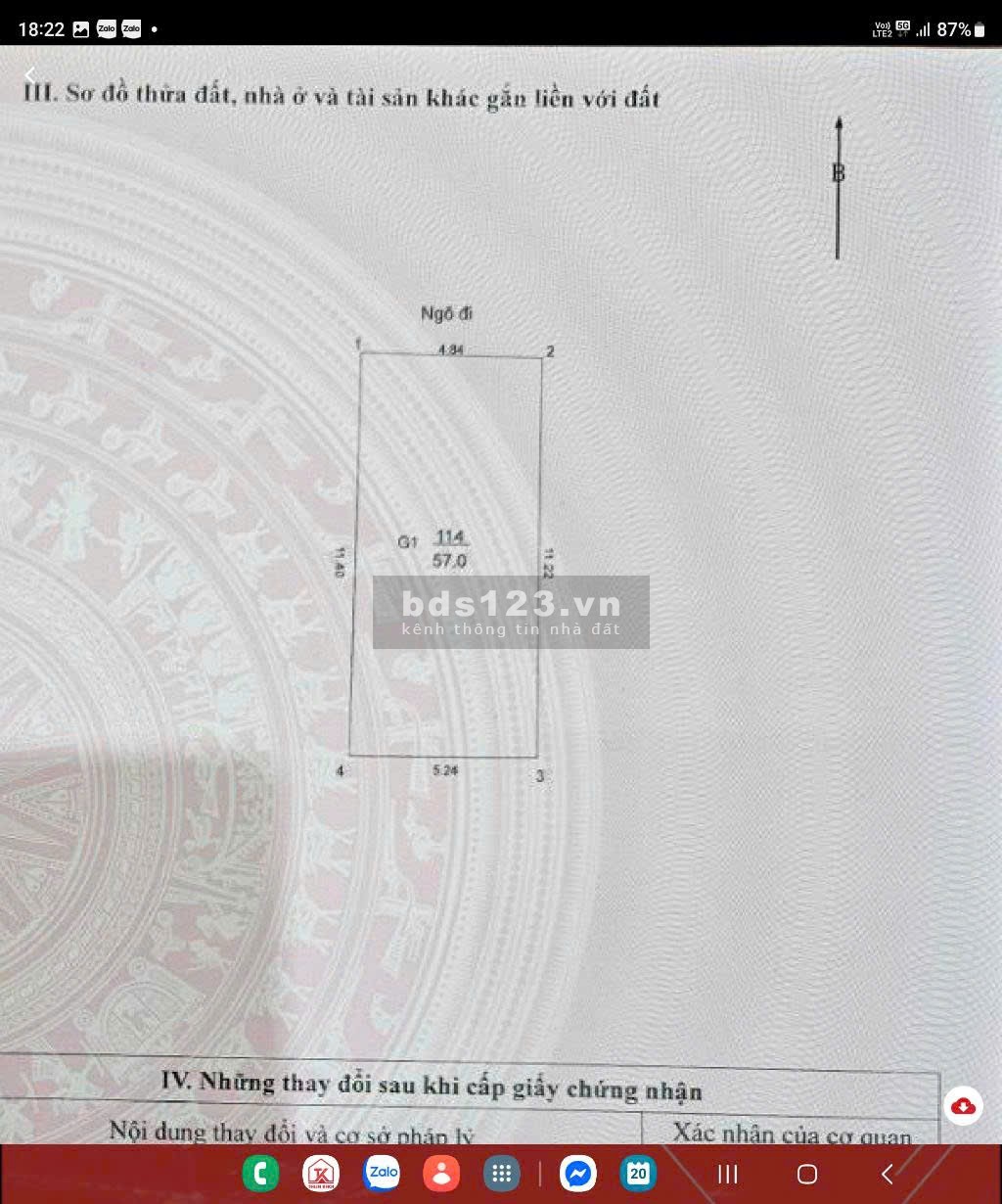 Cần tiền bán nhanh lô đất nở hậu, ô tô vào – Đường Khương Đình, Thanh Xuân: 58m² – 5 tỷ.