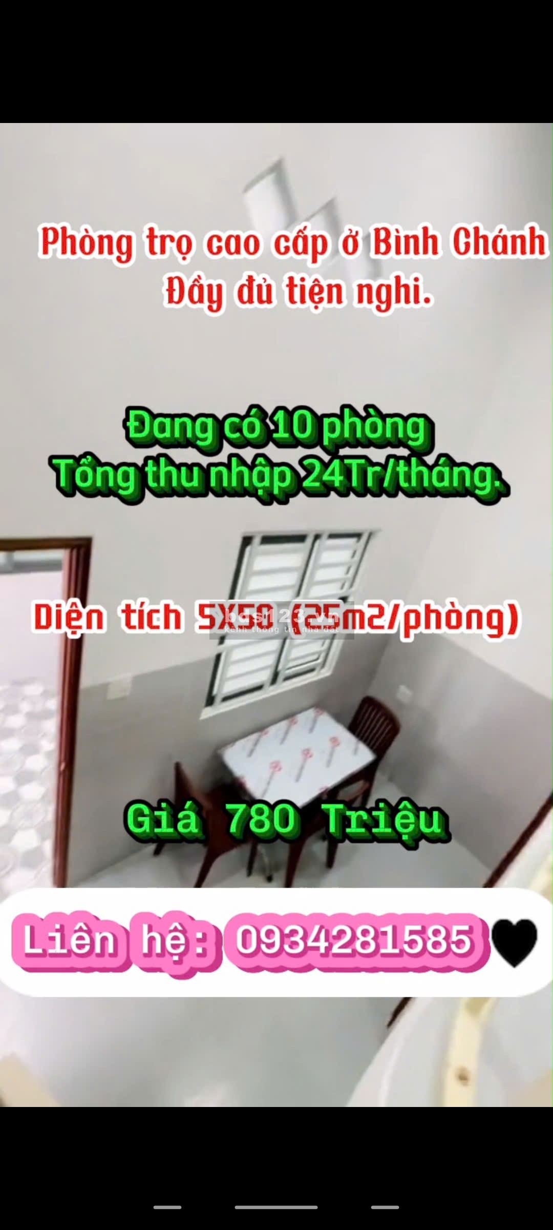 Thanh lý ngay dãy trọ cao cấp 10 phòng – Giá 780 triệu – Ngay chợ Bình Chánh