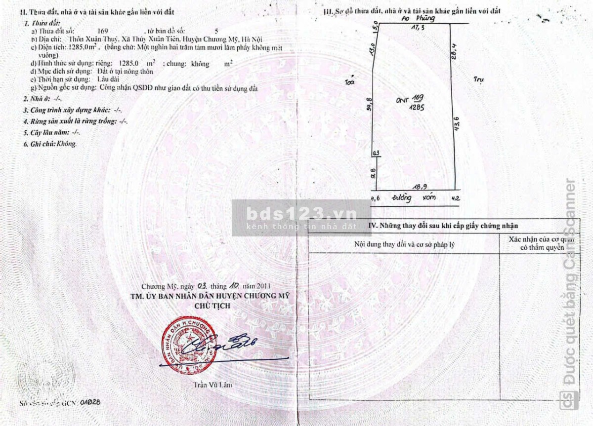 Siêu phẩm đất trung tâm Thủy Xuân Tiên – Chương Mỹ – Hà…