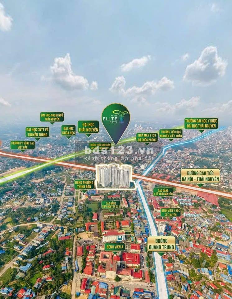Bán căn hộ 2 phòng ngủ tại chung cư Tecco Elite Thái Nguyên