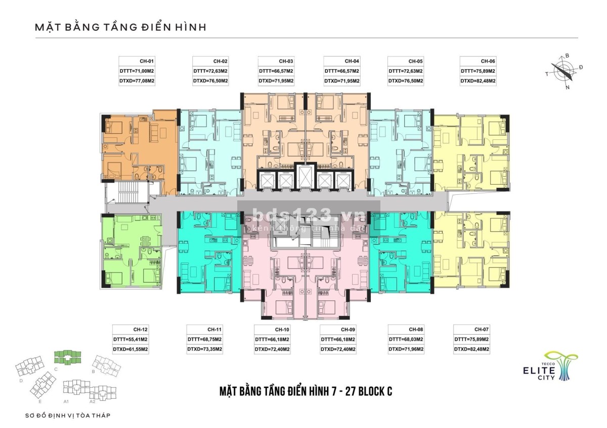 Bán căn hộ 2 phòng ngủ tại chung cư Tecco Elite Thái Nguyên