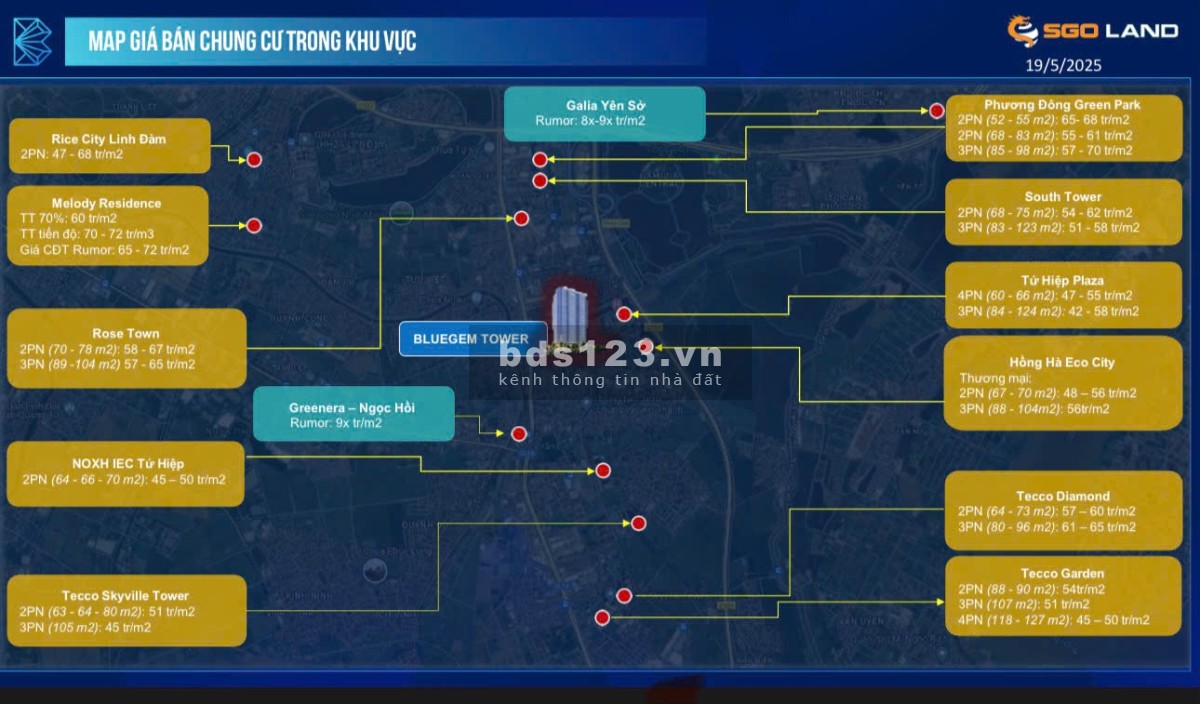Blugem Tower viên Ngọc xanh phía nam Hà Nội