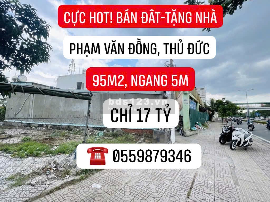 Đất cần bán gấp đường Phạm Văn Đồng - Thủ Đức - 95m²…
