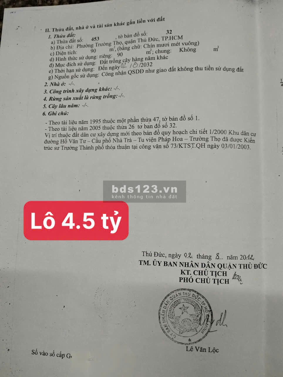 Chính chủ bán gấp 2 lô đất VIP ngay trung tâm Thủ Đức