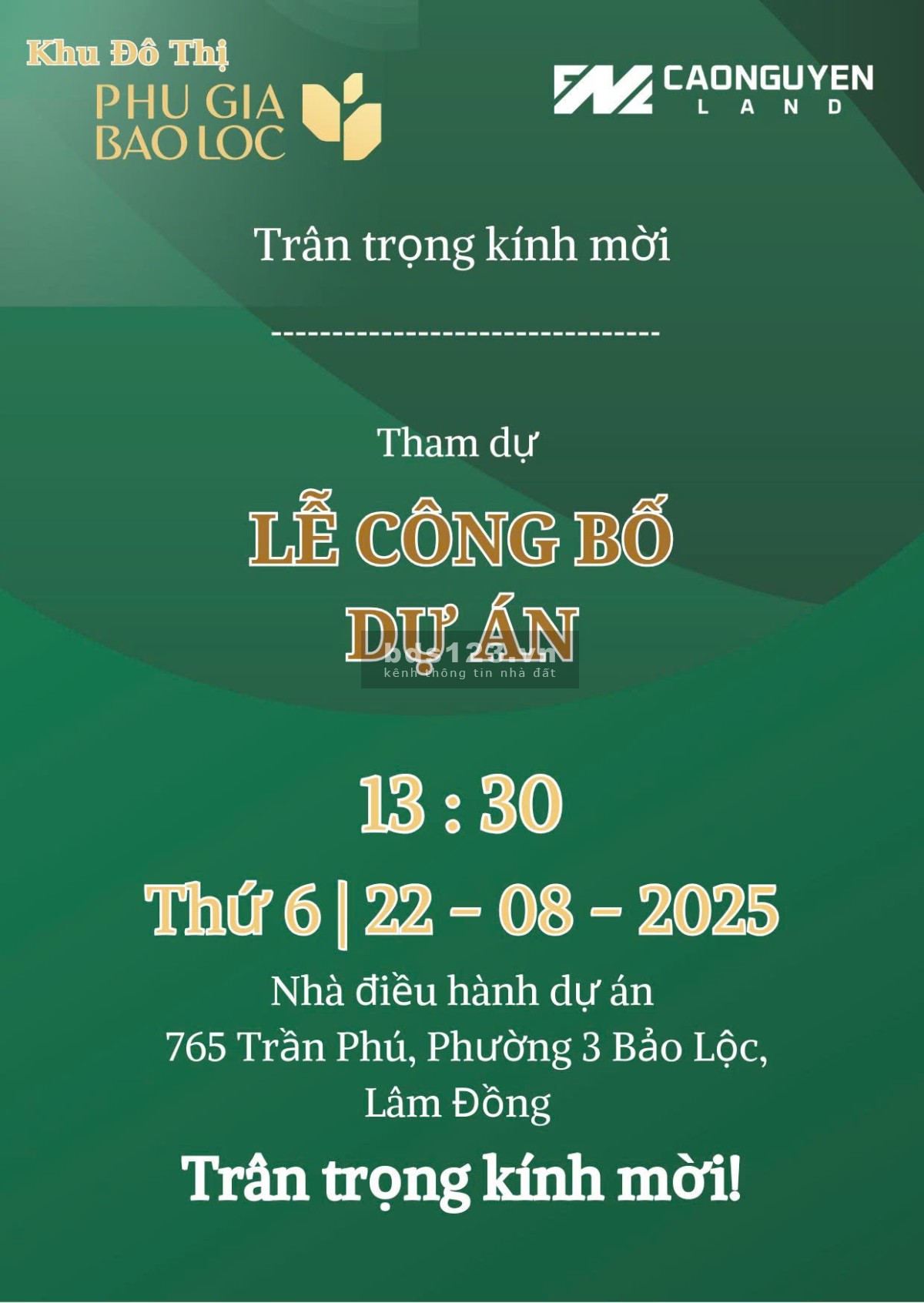 Lễ công bố dự án - Khu đô thị Phú Gia Bảo Lộc