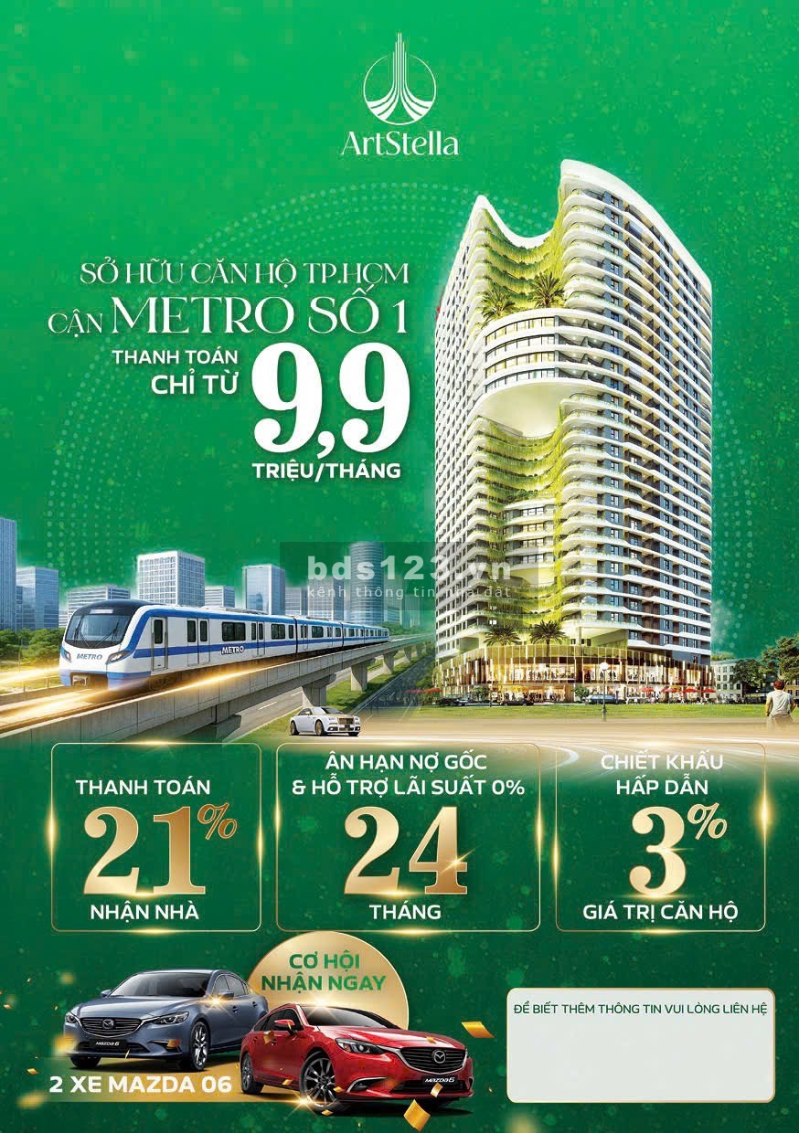 Căn hộ ArtStella đối diện ga METRO - SUỐI TIÊN liền kề LÀNG…