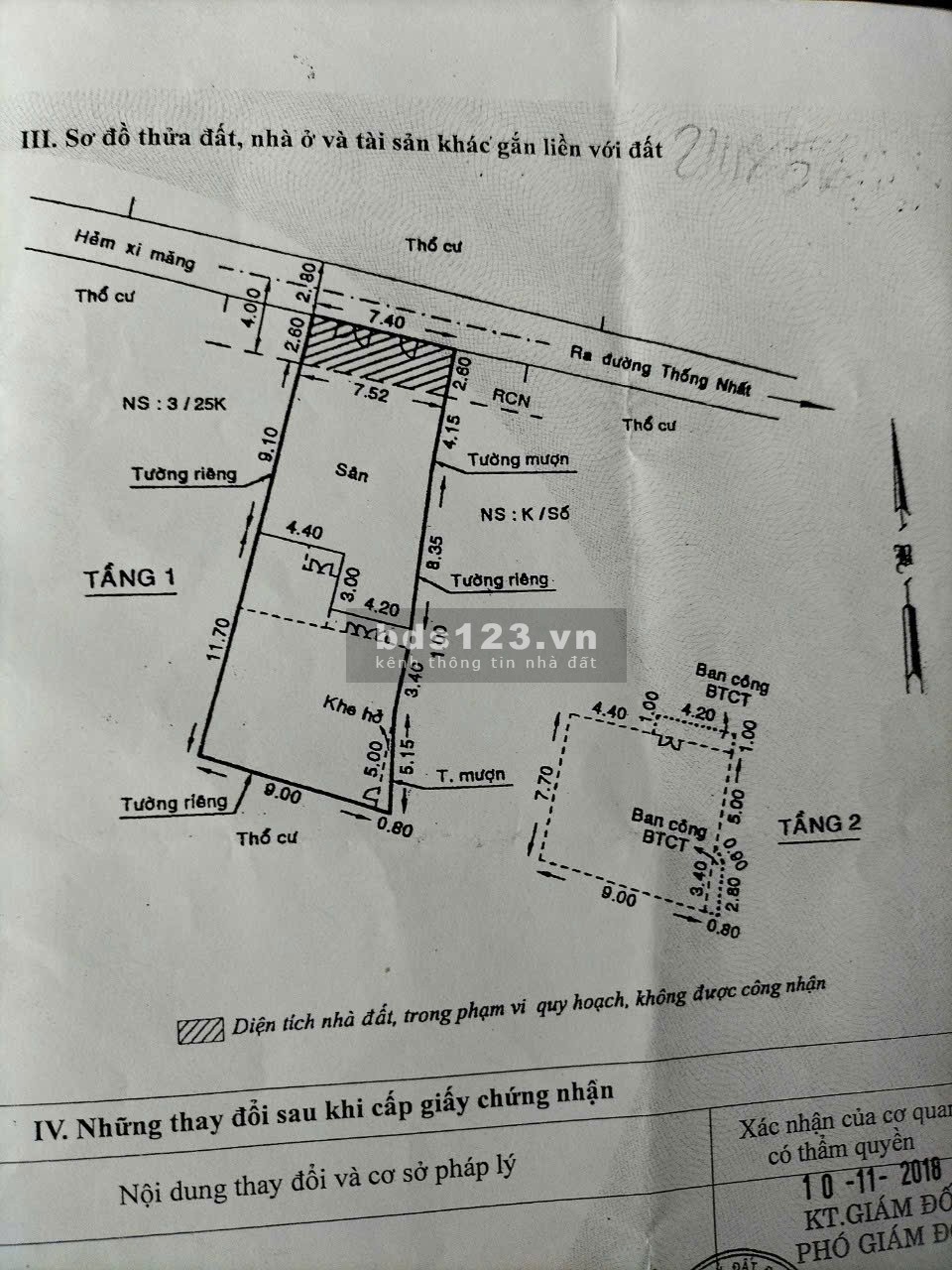 HXH 1/ Thống nhất Gò Vấp 7,4x24 Nở hậu 9m chỉ 78tr/m2