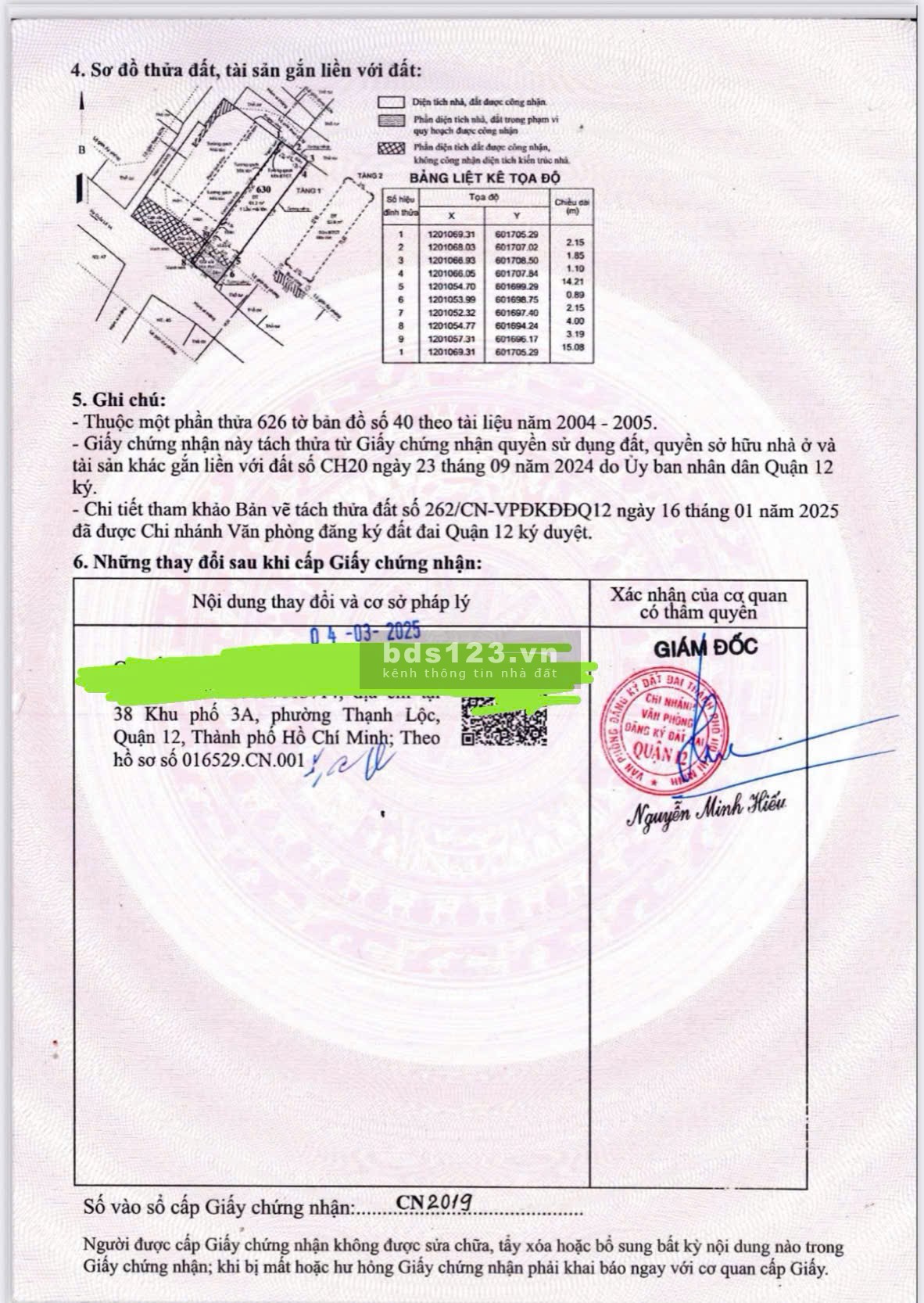 Bán nhà 1 trệt 1 lầu chính chủ – Giá 6 tỷ (thương lượng)