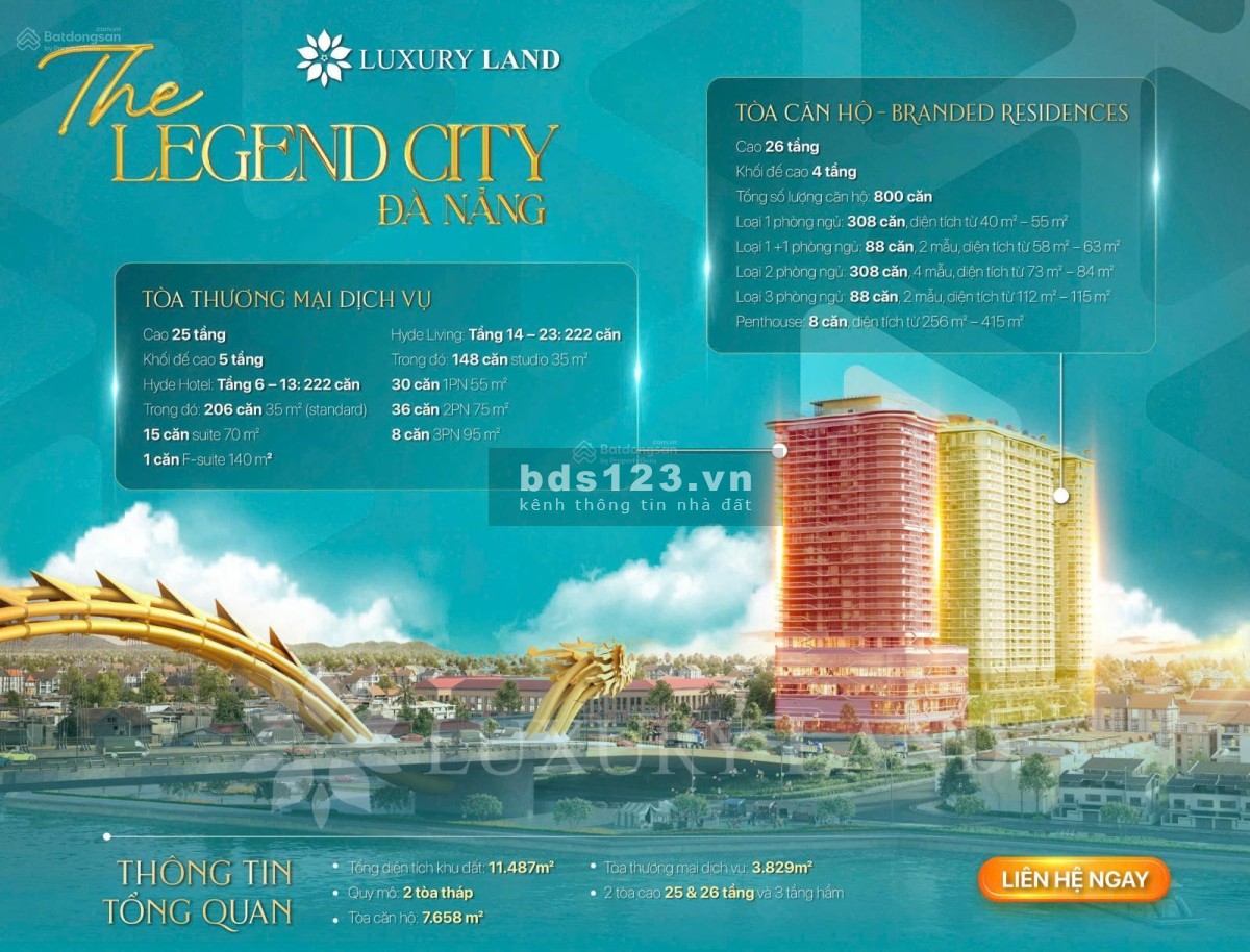 The Legend City, căn hộ ven sông Hàn, biểu tượng mới ngay đầu cầu Rồng với giá đợt đầu CĐT