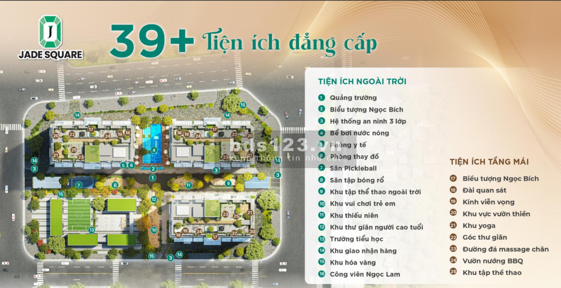 Bán Căn Hộ Cao Cấp Dự Án Jade Square – Trái Tim Tây Hồ Tây