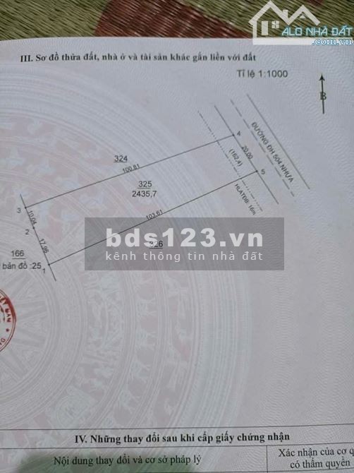 Bán Đất Mặt tiền Kinh Doanh Kho Xưởng DH504, diện tích 2435m2,…