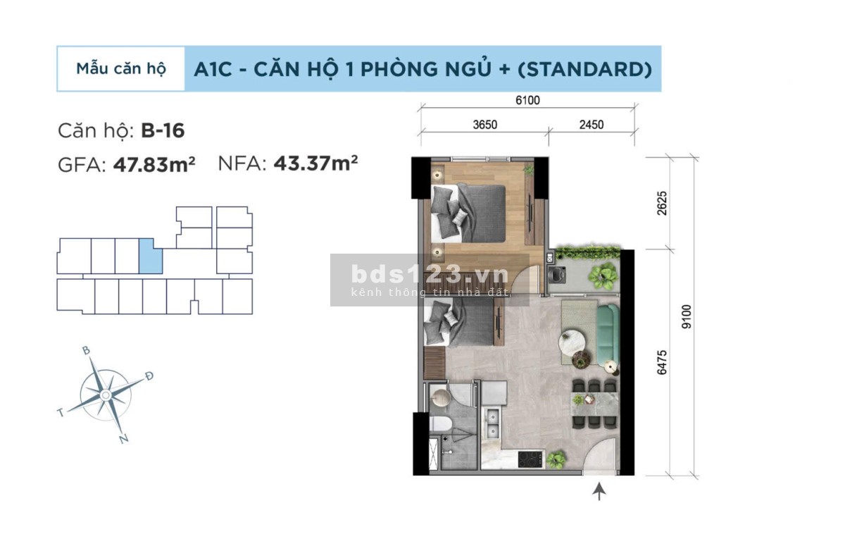 Căn hộ ven sông - Thanh toán 580tr nhận nhà - Khải Hoàn Prime