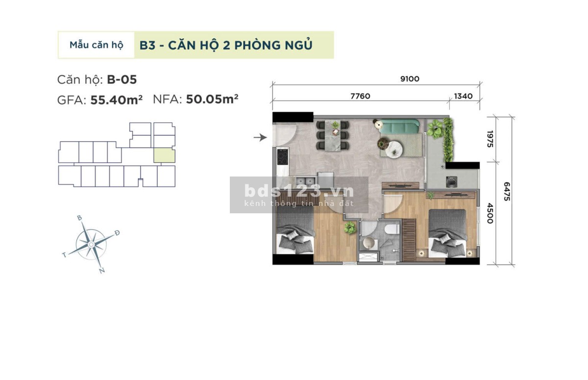 Căn hộ ven sông - Thanh toán 580tr nhận nhà - Khải Hoàn Prime