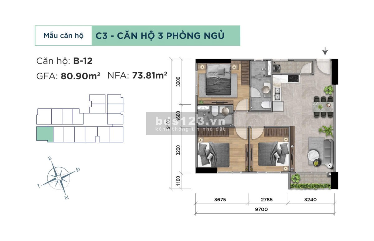 Căn hộ ven sông - Thanh toán 580tr nhận nhà - Khải Hoàn Prime