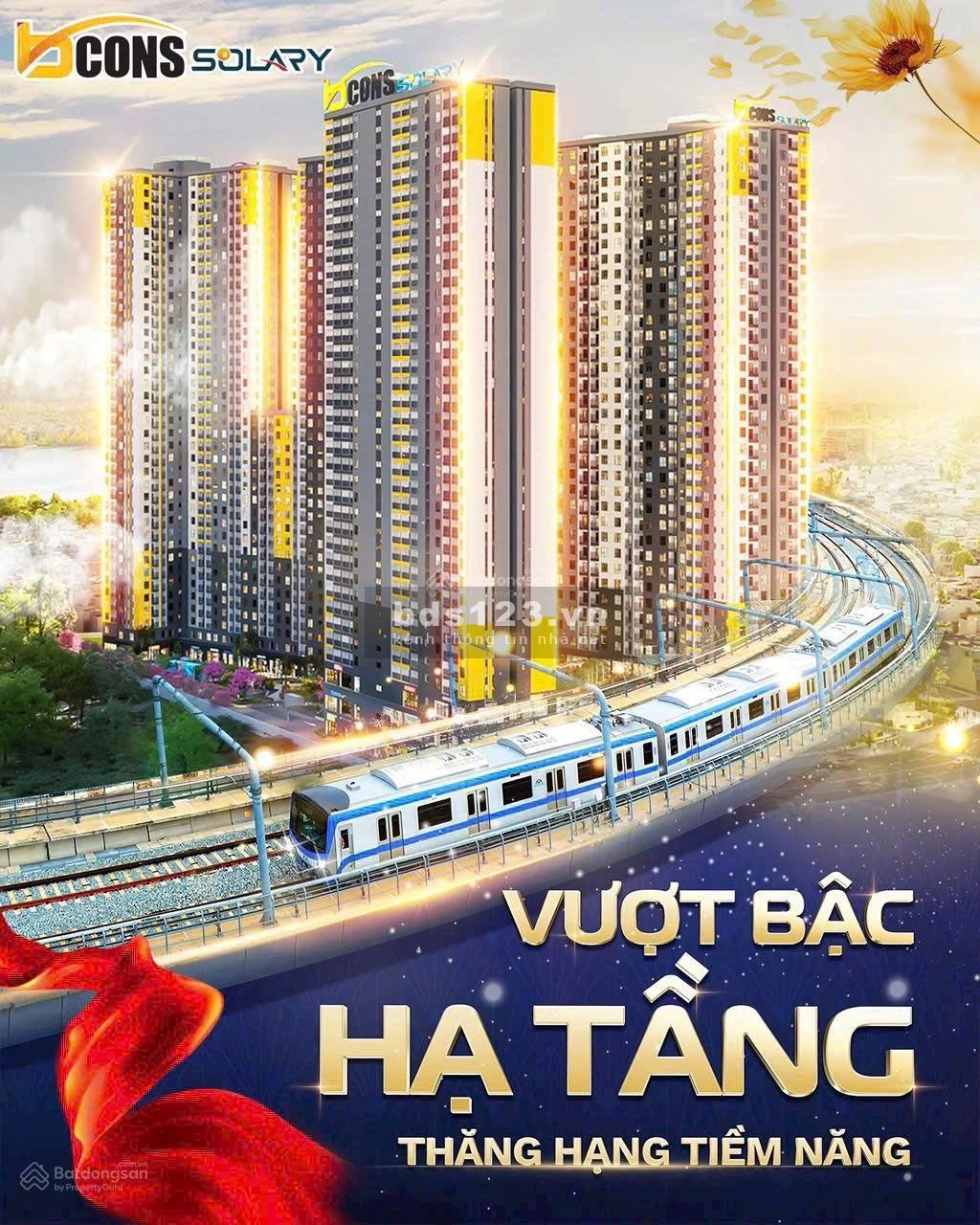 Bcons Solary, liền kề Metro, 3 tầng TTTM ngay dưới nhà căn 2PN, chỉ từ 1.8tỷ 53m2