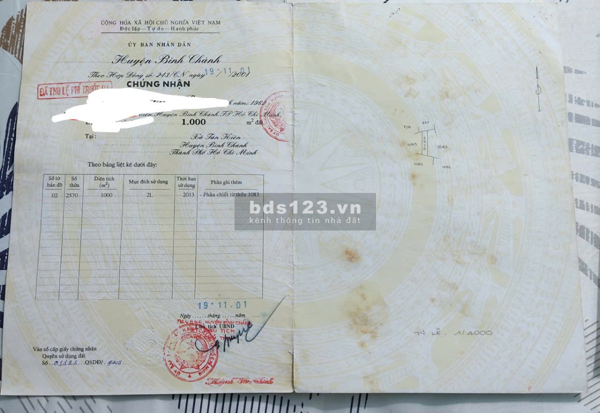 Cần Bán 2950m2 đất trồng cây lâu năm ở ấp 23 Tân Nhựt…