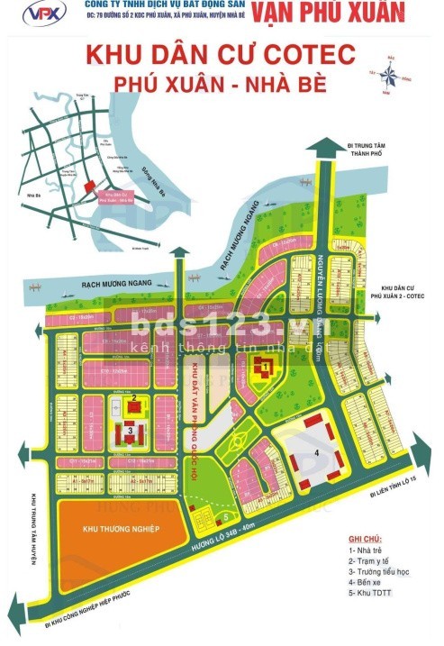 Chính chủ bán đất dự án Cotec Phú Xuân - Nhà Bè