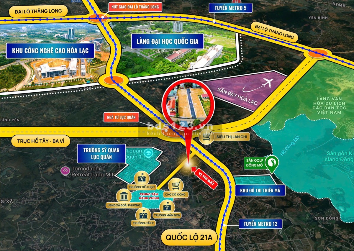 Hàng F0 Cho Nhà Đầu Tư – 16 Lô Đất Trục Chính Xã Đoài Phương