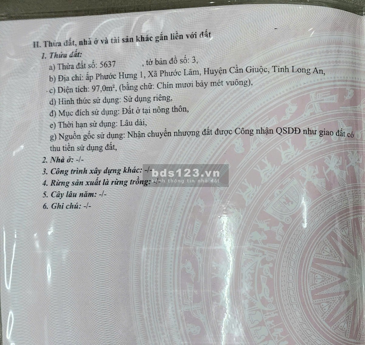 CHÍNH CHỦ BÁN ĐẤT THỔ CƯ 97m² SỔ HỒNG RIÊNG - Cần Giuộc,…