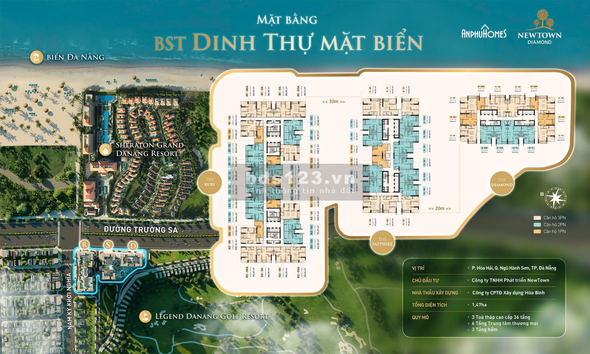 Bán căn hộ tòa Sapphire dự án Newtown Diamond Đà Nẵng