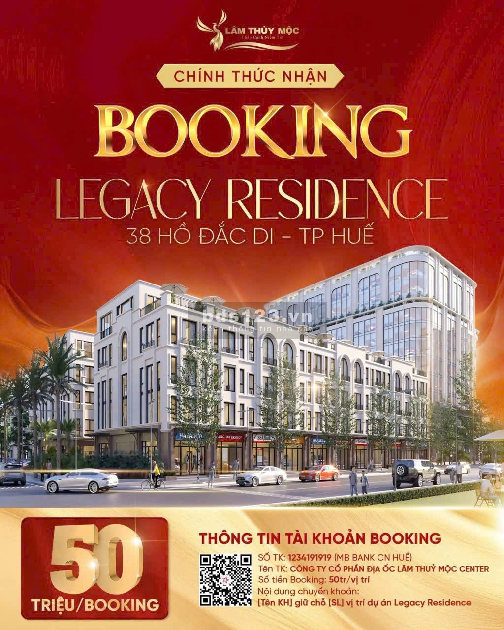 Chỉ 50tr/vị trí - booking dự án Legacy Residence (38 Hồ Đắc Di)
