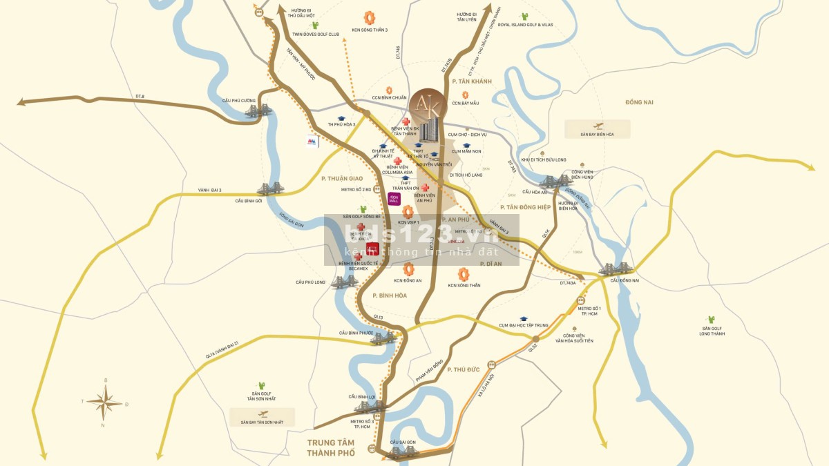 Căn 2PN A&K Tower An Phú (Thuận An cũ), NH cho vay 70%, HTLS 0%, Ân…