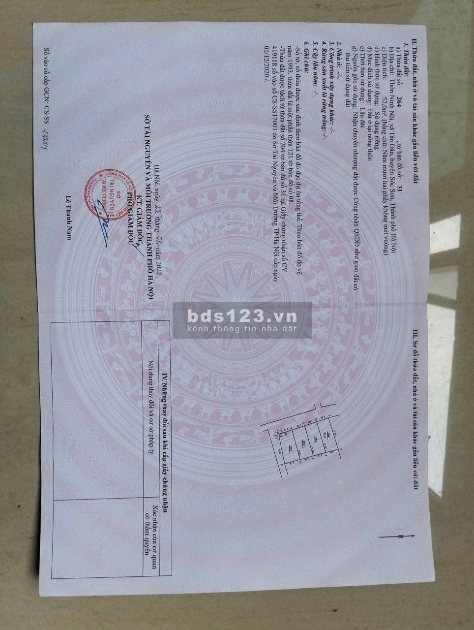 Hàng siêu hiếm chỉ nhỉnh tỷ có ngay 52m - tại Cầu Xây -Tân Dân