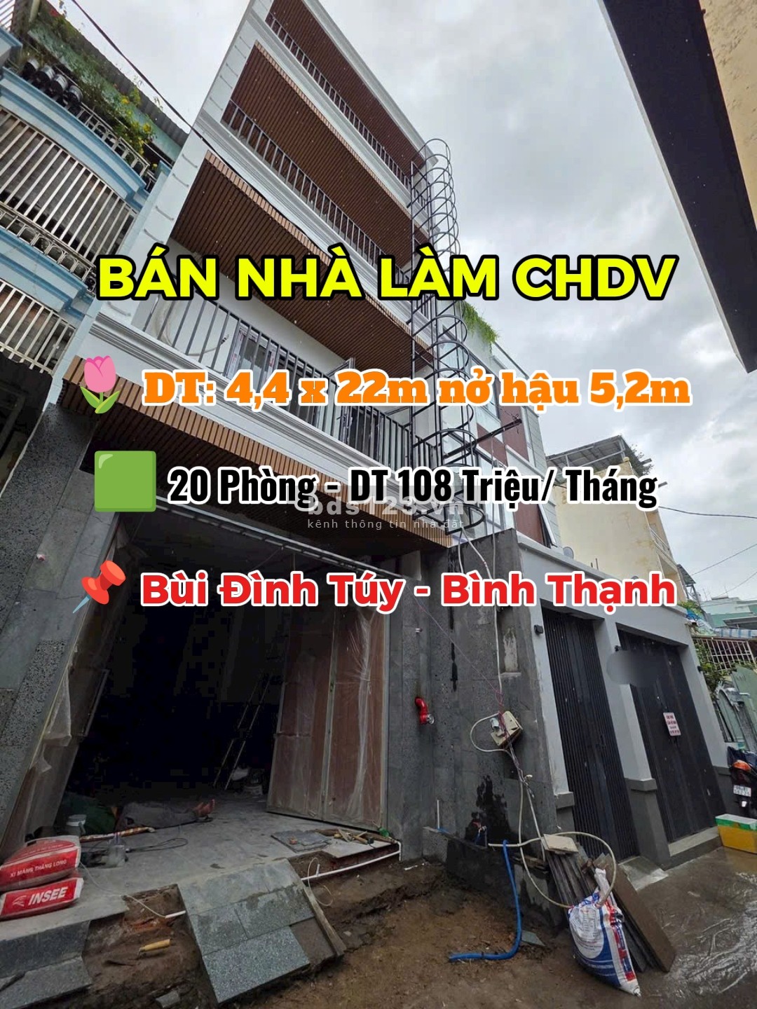 Bán Toà Nhà CHDV - BTCT 4 Tầng - 4,4 x 22m - Hẻm Oto - DT 108 Triệu…