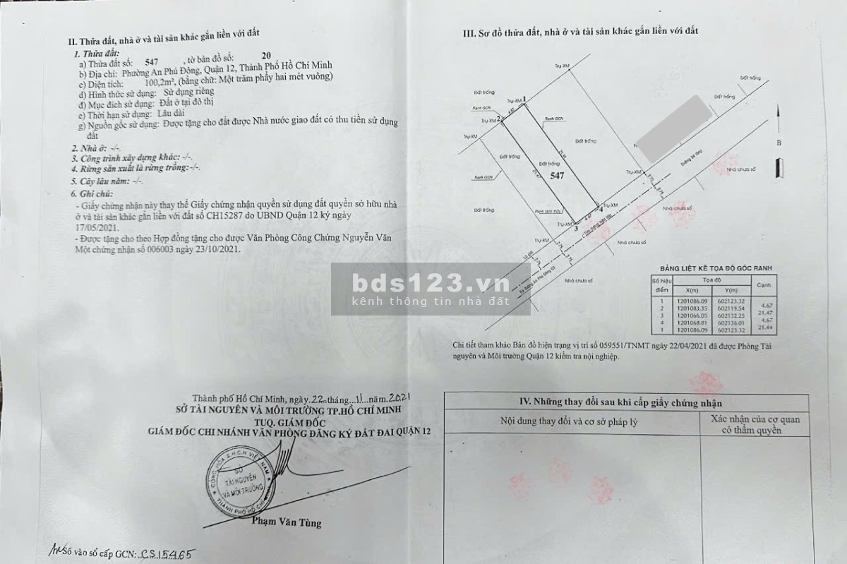 Bán đất, kho, xưởng 100.2m2 tại Đường số 9, Phường An Phú…