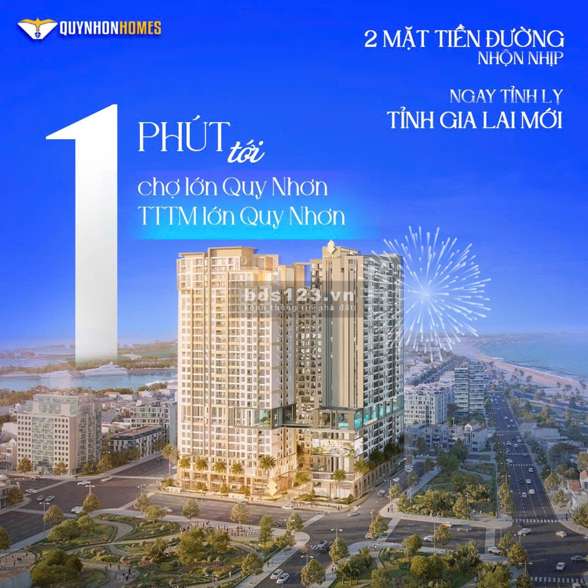 Căn hộ biển Quy Nhơn 1PN, 2PN,3PN giá mở bán 38 triệu/m2, CK 10%, Free 5 năm phí quản lý