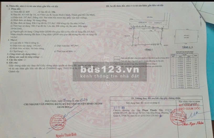 Bán nhà 20m x 12.5m 1 trệt 2 lầu siêu đẹp đường 1A ,VL B ,…