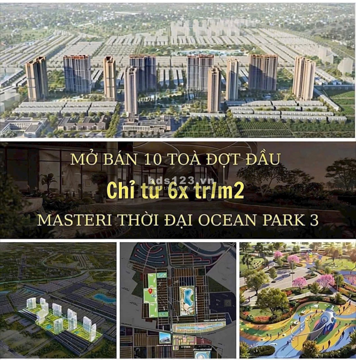 Nhận Booking 10 Tòa Chung Cư MASTERISE VIN 3, HTLS 70%, Giá Chỉ 6xTr/m2