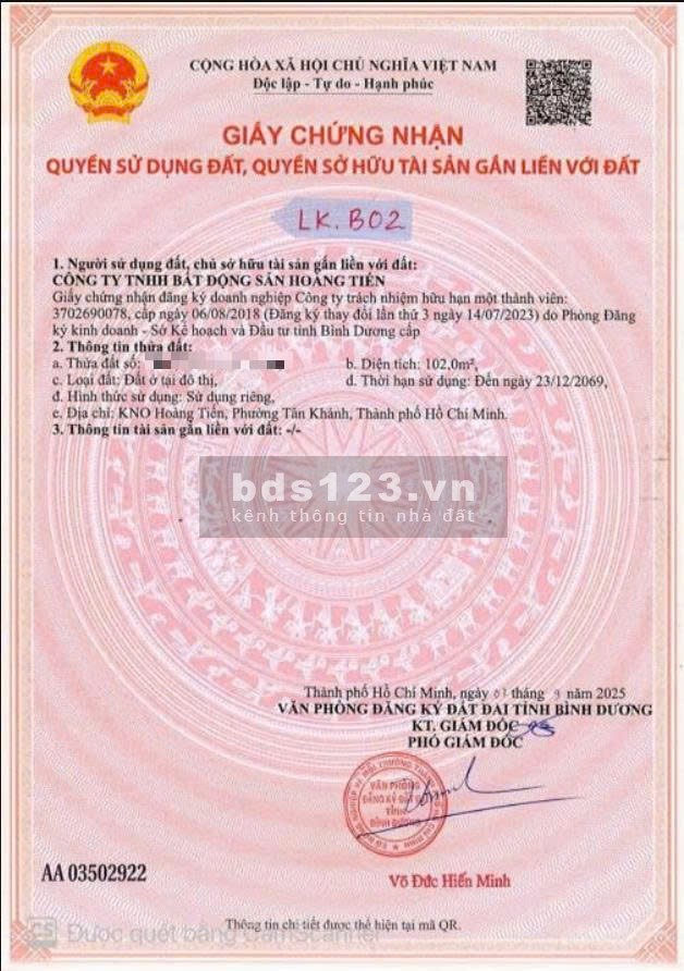 Bán Nhà Phố P.Tân Khánh TP.HCM - 4PN, 3WC - Miếu Ông Cù vào 500M