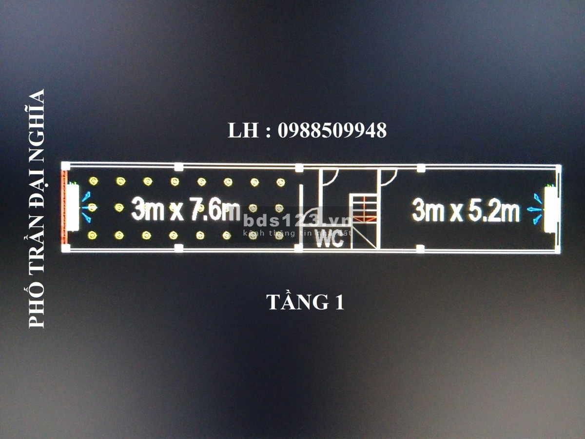 Cho thuê tầng 1 mặt phố Trần Đại Nghĩa, Ph. Bách Khoa, Q. Hai…