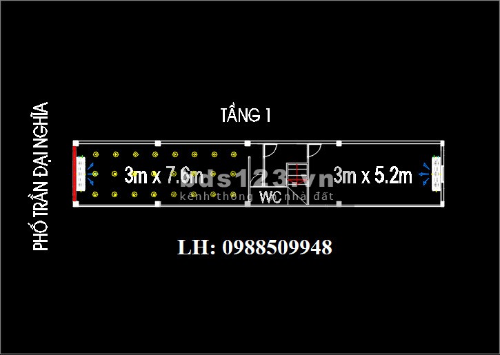 Cho thuê tầng 1 mặt phố Trần Đại Nghĩa, Ph. Bách Khoa, Q. Hai…
