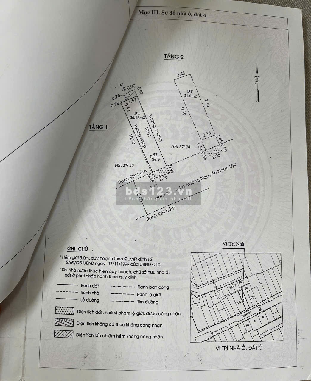 Bán nhà 1 trệt 1 lầu 37/26 Nguyễn Ngọc Lộc , P14 Q10