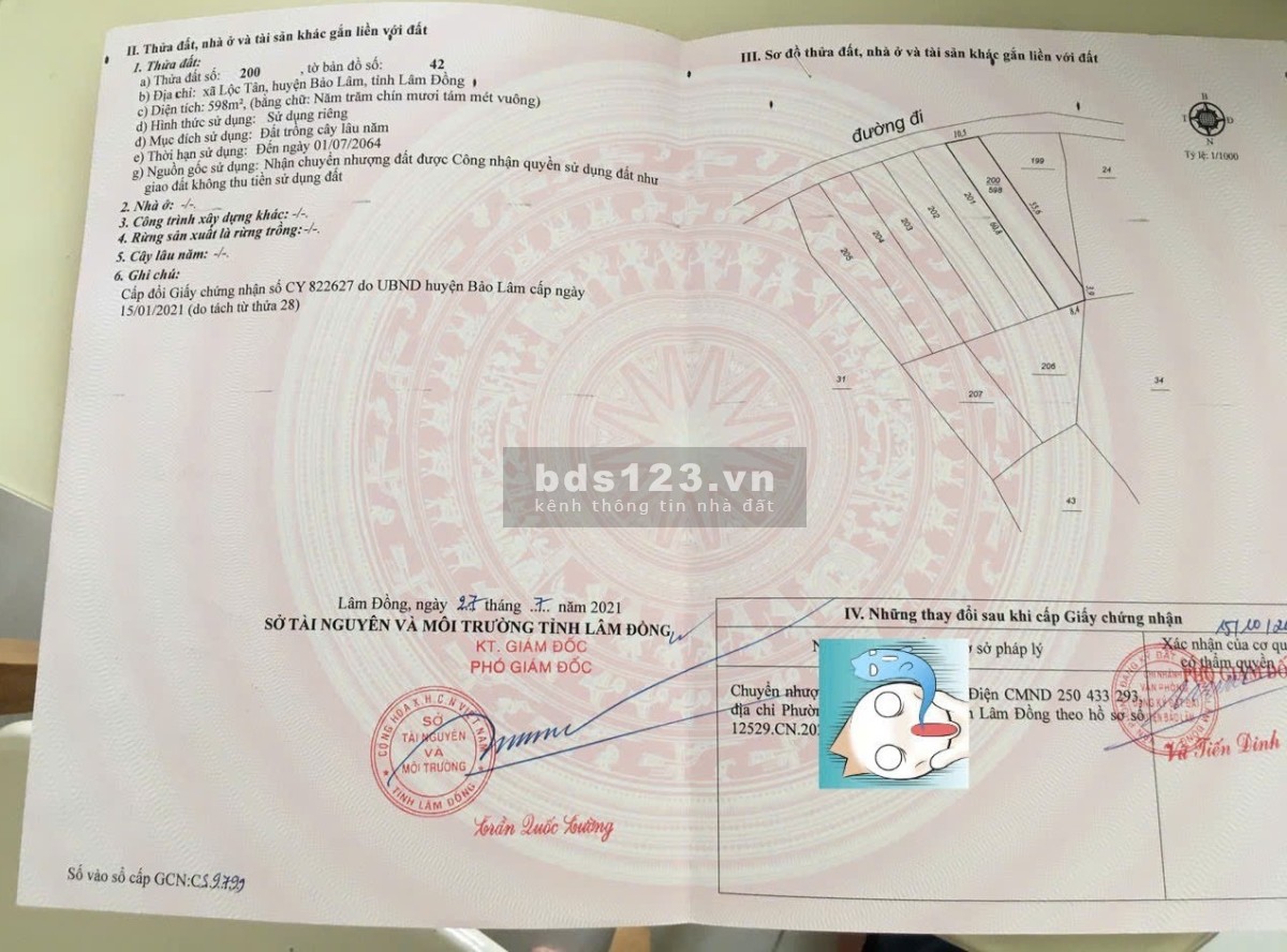 600m² đất view hồ cực đẹp – Phường 2, Bảo Lộc