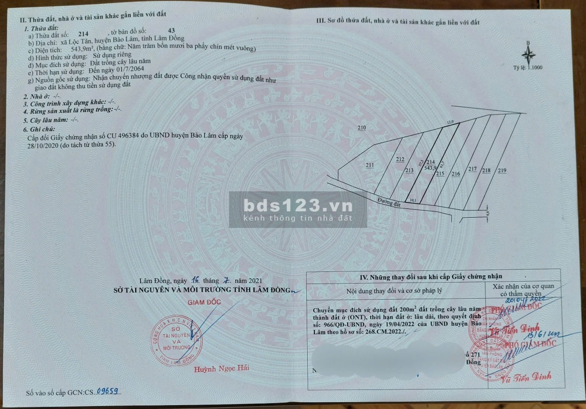 Đất mặt tiền trục chính vào hồ Ngọc - Lộc Tân (gần Hòn…