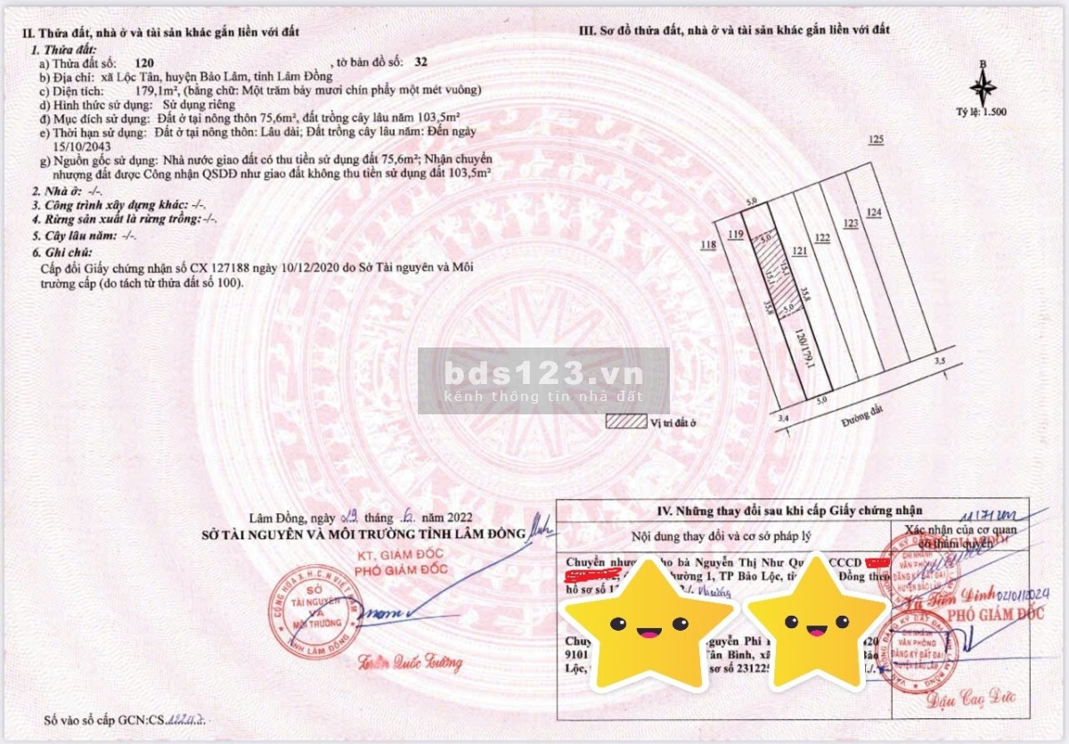 Bán lô đất Phường 2 Bảo Lộc gần ngã năm Dambri (Nhánh Khúc…