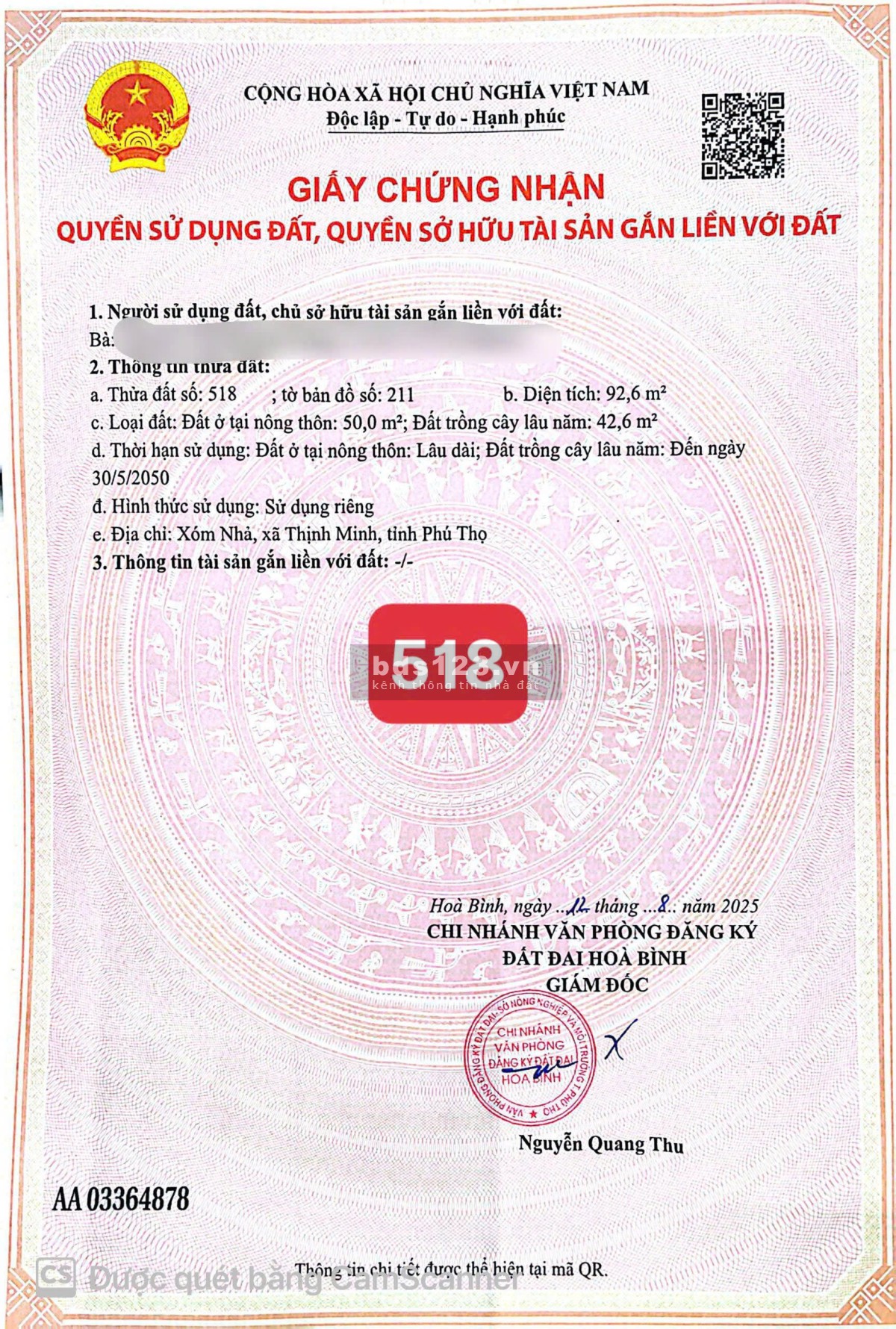 Đất nền 2 mặt tiền – View sông Đà cực hiếm tại trung…