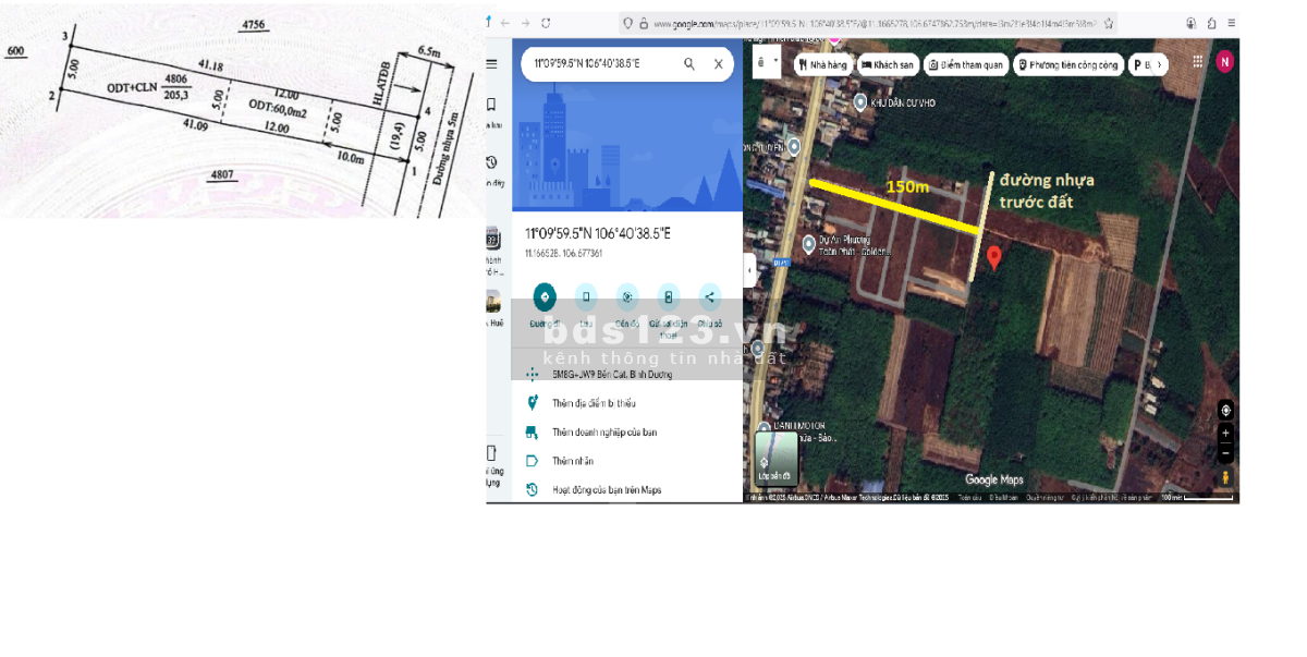 ĐẤT ĐẦU TƯ VỊ TRÍ ĐẸP GIÁ MỀM CHÁNH PHÚ HÒA BẾN CÁT BÌNH DƯƠNG SÁT VISIP2