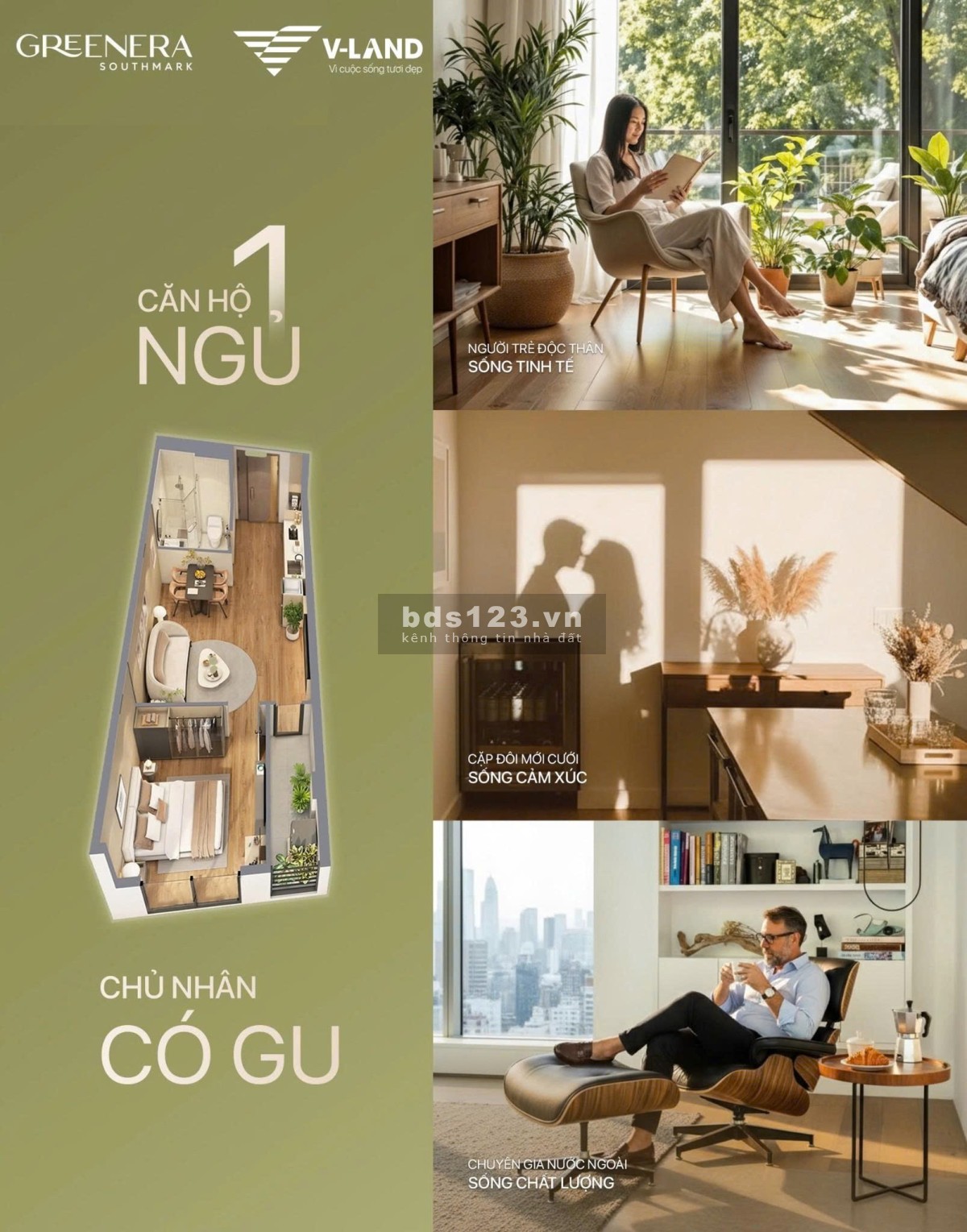 CĂN HỘ 1 NGỦ - CHỦ NHÂN CÓ GUU