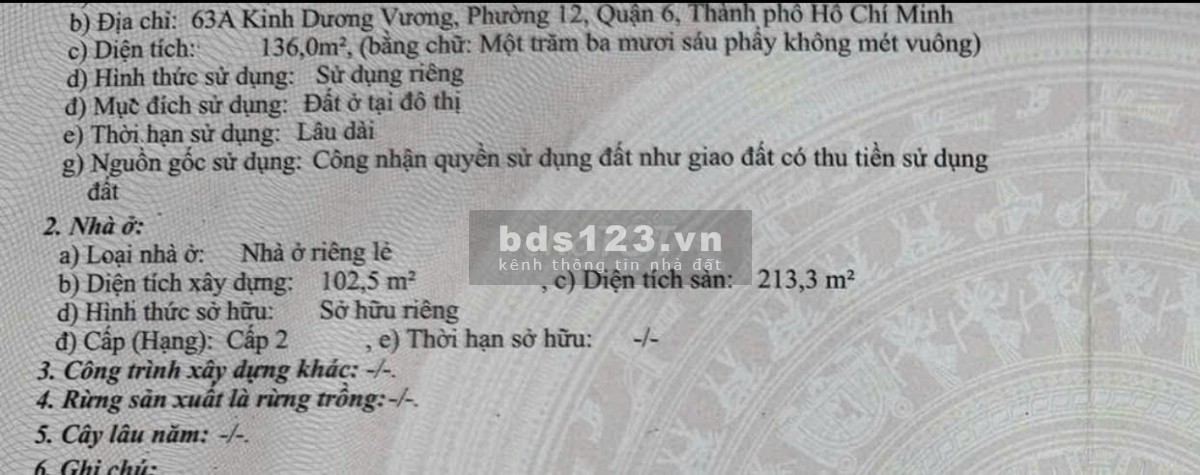 Chính chủ bán nhà mặt tiền Kinh Dương Vương vị trí siêu đẹp