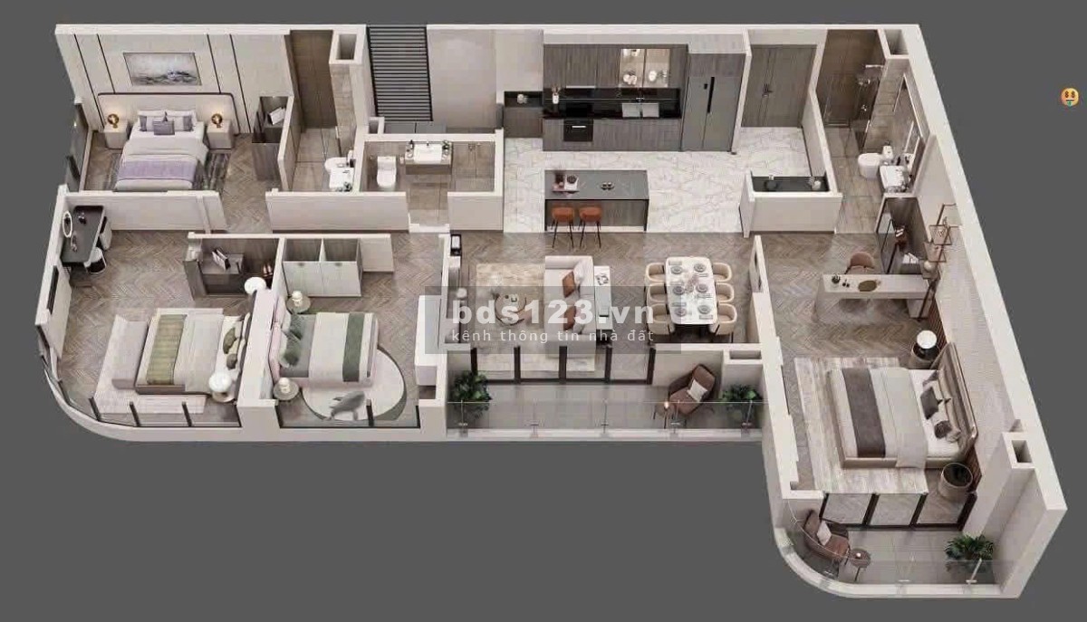 Bán căn hộ 4 phòng ngủ 3 vệ sinh, diện tích 132m2, giá 16,125 tỷ