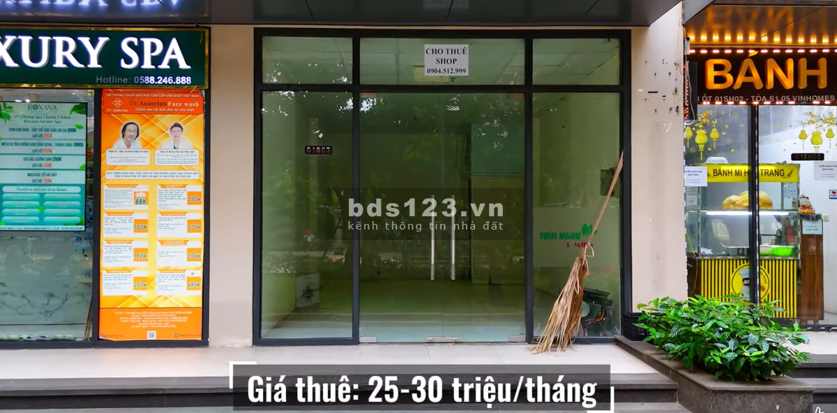 Căn shop nằm tại dự án Vinhoms Smart City