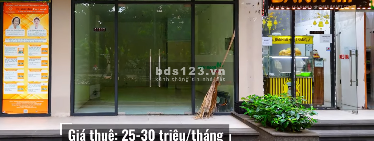 Căn shop nằm tại dự án Vinhoms Smart City