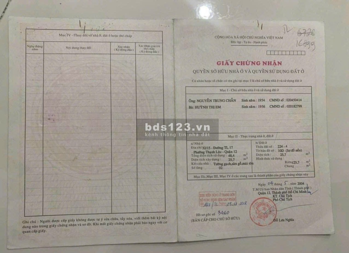 Hàng Hiếm TL40: Nhà 1 Lầu, 2PN, Hẻm Gần Mặt Tiền – Sổ…