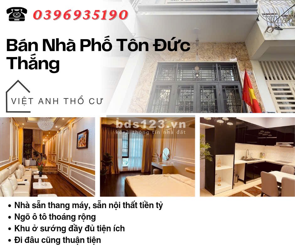 Bán nhà Phố Tôn Đức Thắng, Ngõ Ô Tô, 7 Tầng, Nội Thất…