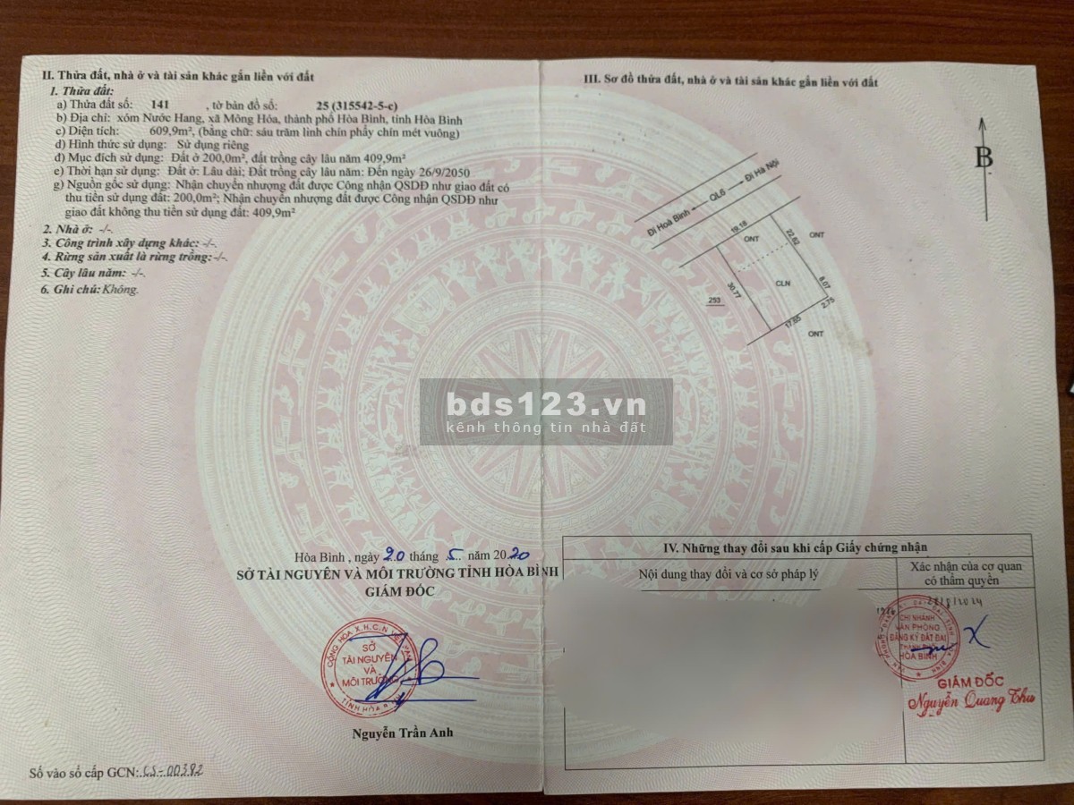 Siêu Phẩm Đất Mặt Tiền Quốc Lộ 6 – Trung Tâm Kỳ Sơn