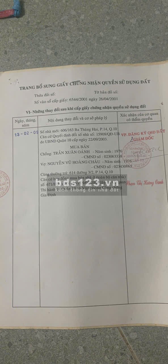 Nhà hẻm trung tâm Quận 10 – Hướng Đông – Phù hợp ở & đầu tư